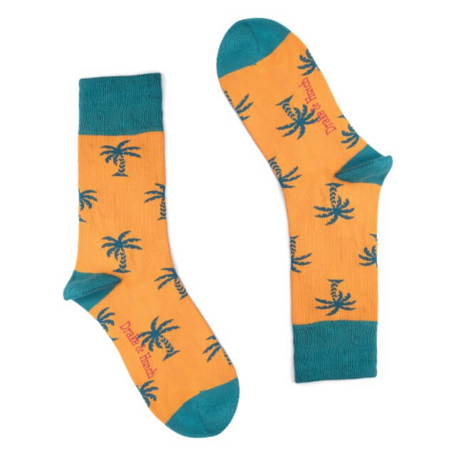 Orange & Green ''Positively Palm'' Organic Cotton Summer Socks