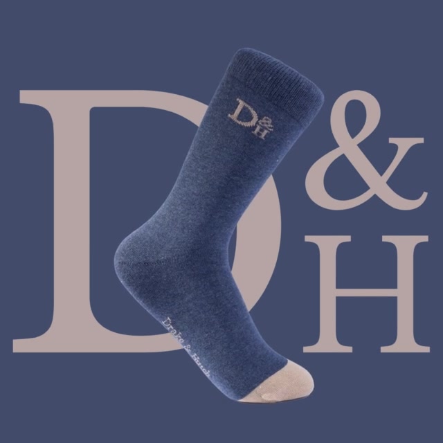 Blue & Gold D&H Signature Organic Cotton Socks