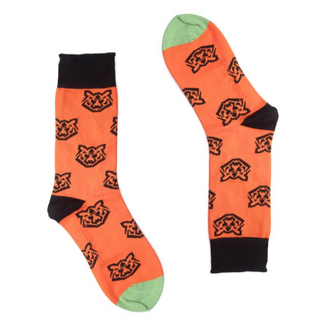 Orange & Black ''Tim The Tiger'' Organic Cotton Socks