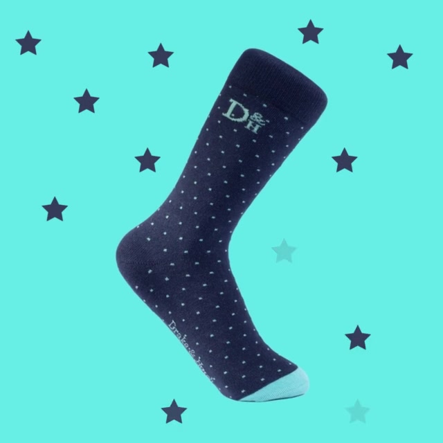 Blue & Teal ''Starry Night'' Organic Cotton Socks