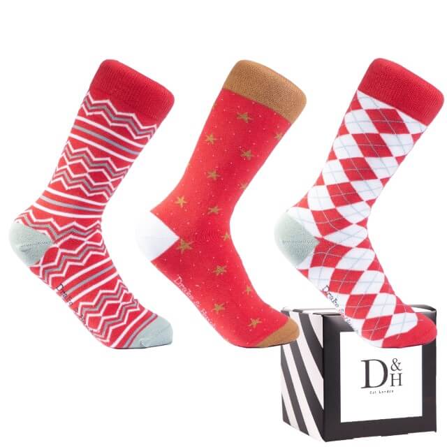 Christmas Sock Gift Pack Selection - 3 Pack of Socks