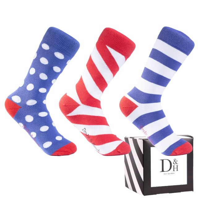 Classic Print Sock Gift Pack Selection - 3 Pack of Socks