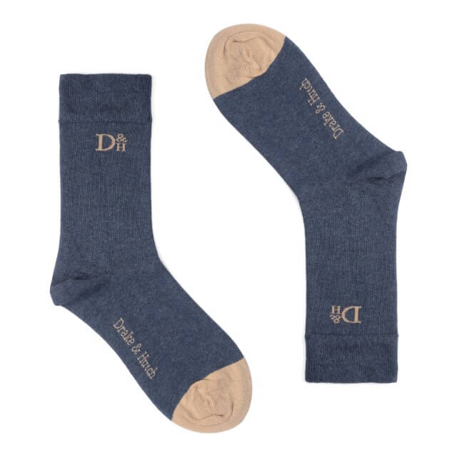 Blue & Gold D&H Signature Organic Cotton Socks