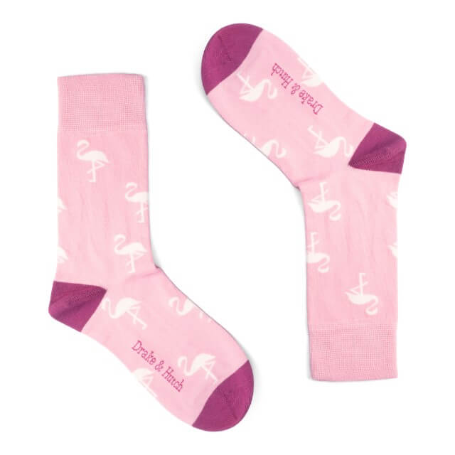 Pink & White ''Flamingo Hot'' Organic Cotton Summer Socks